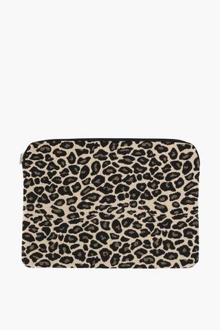 Leopard Quilted Laptop Sleeve