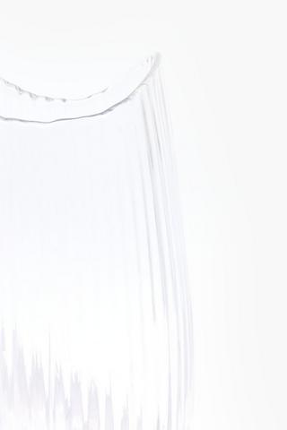 Ribbed Glass Bottle Vase, 14x34cm