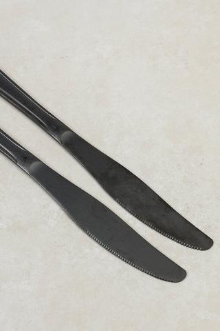 2 Pack Brushed Steel Knives