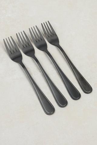 4 Pack Brushed Steel Forks