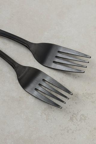 4 Pack Brushed Steel Forks
