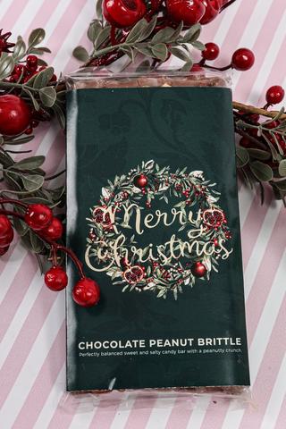 Christmas Chocolate Peanut Brittle Bar, 285g
