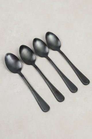 4 Pack Brushed Steel Tablespoons