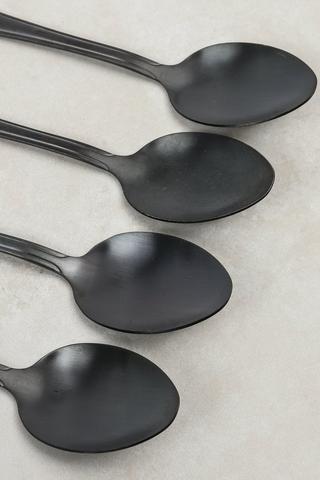 4 Pack Brushed Steel Tablespoons