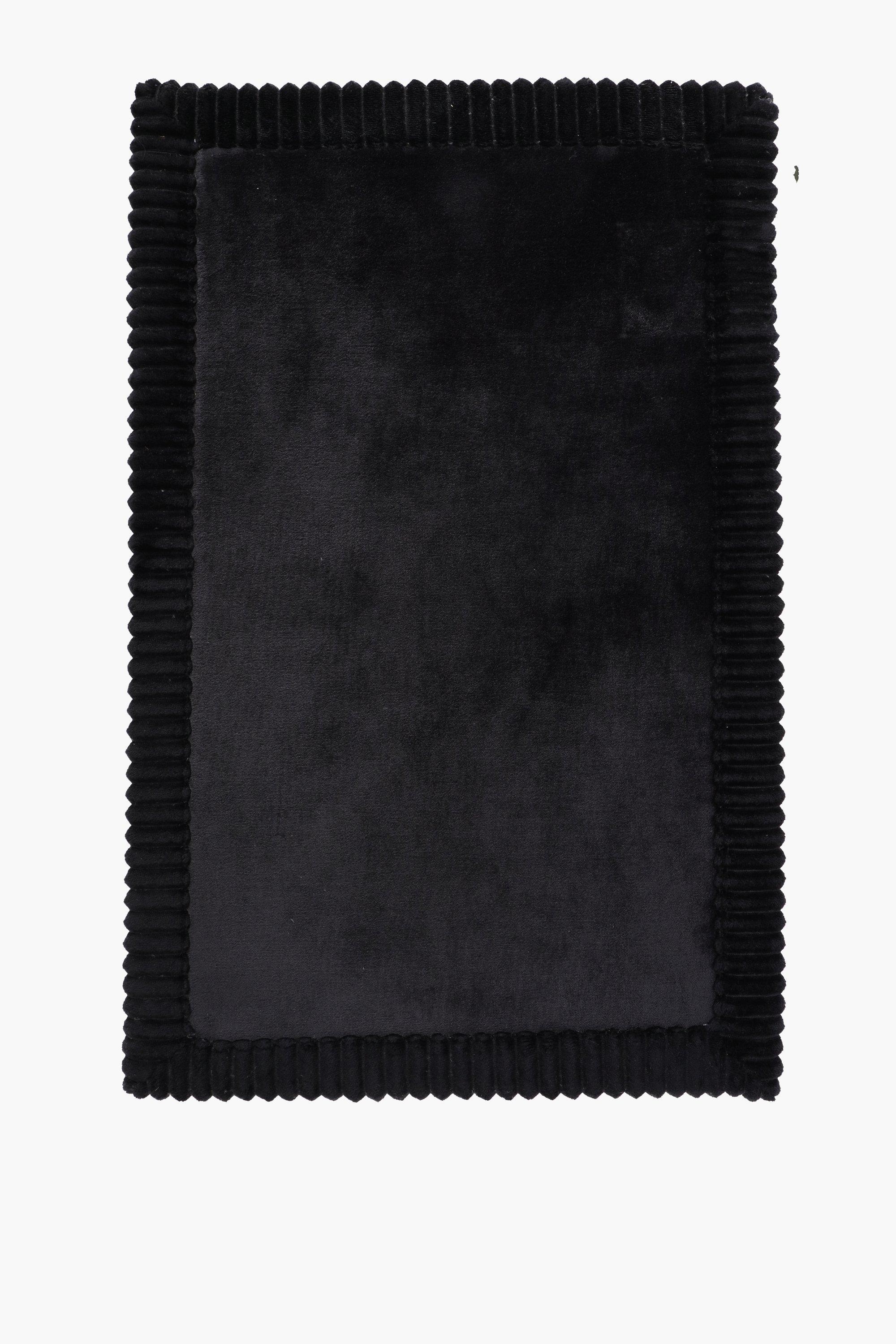 Memory Foam Ribbed Border Bath Mat Large, 50x80cm