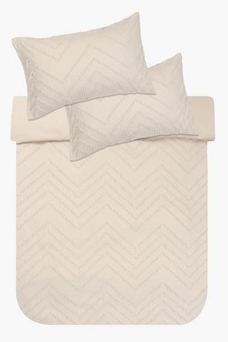 Soft Touch Clipped Chevron Duvet Cover Set