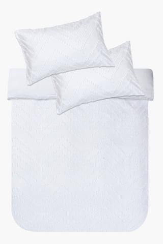 Soft Touch Clipped Chevron Duvet Cover Set