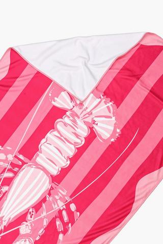 Soft Touch Printed Lobster Beach Towel, 80x150cm