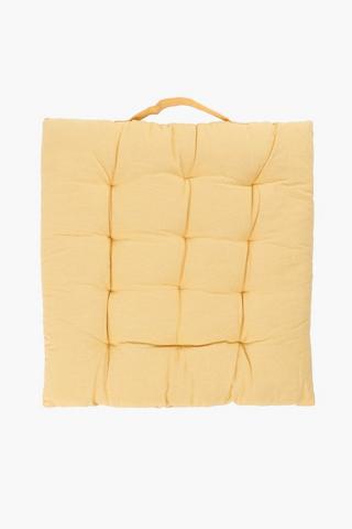 Woven Plain Cotton Chairpad, 40x40cm