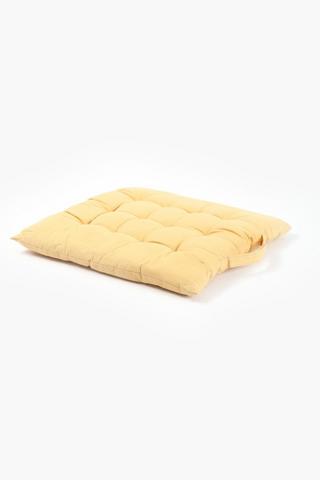 Woven Plain Cotton Chairpad, 40x40cm