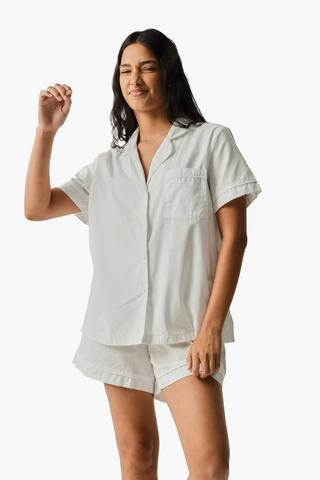 100% Cotton Short Sleeve Top And Short Set Large