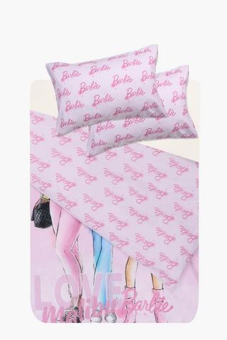 Soft Touch Barbie Reversible 90 Gsm Duvet Cover Set