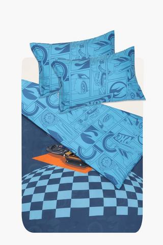 Soft Touch Hotwheels 90 Gsm Reversible Duvet Cover Set