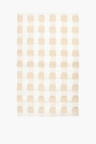 2 Tone Checkered Bath Mat, 50x80cm