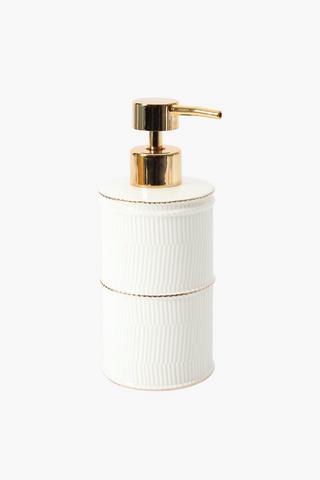 Ceramic Ribbed Soap Dispenser