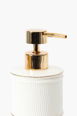 Ceramic Ribbed Soap Dispenser