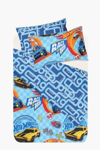 Hotwheels 132 Thread Count Polycotton Reversible Duvet Cover Set