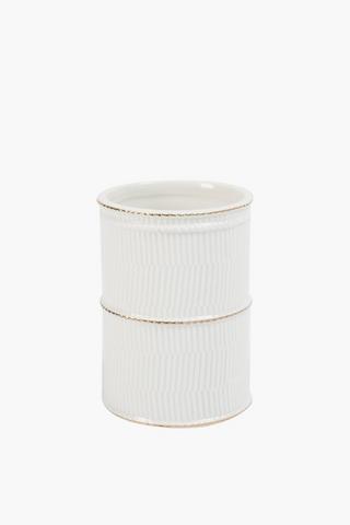 Ceramic Ribbed Bath Tumbler