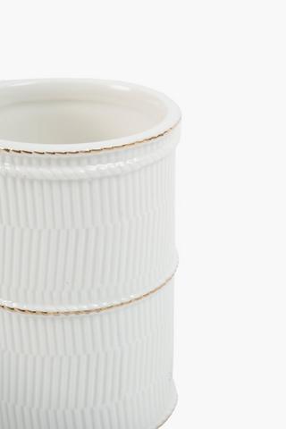 Ceramic Ribbed Bath Tumbler