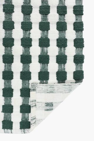 2 Tone Checkered Bath Mat, 50x80cm