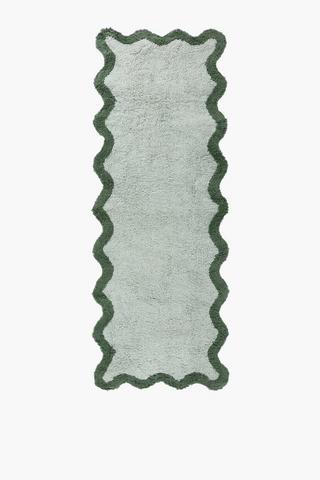 2 Tone Scallop Bath Runner, 50x150cm