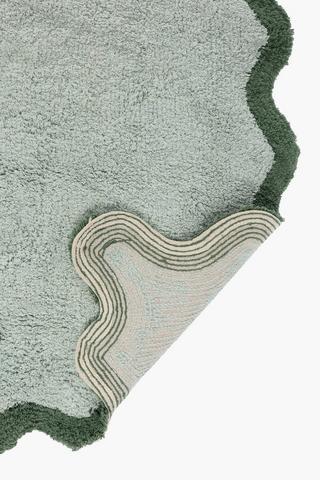 2 Tone Scallop Bath Runner, 50x150cm