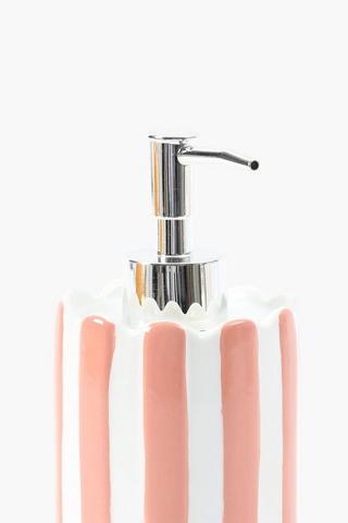 Ceramic Stripe Soap Dispenser