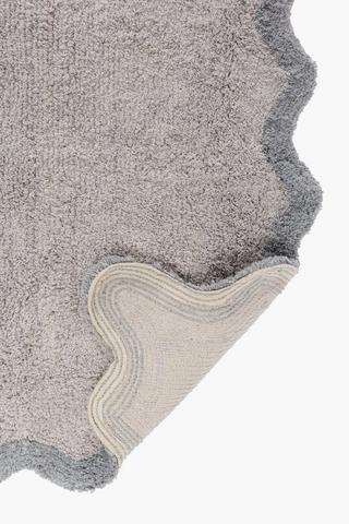 2 Tone Scallop Bath Runner, 50x150cm