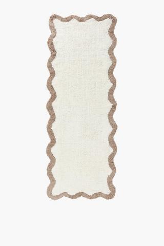2 Tone Scallop Bath Runner, 50x150cm