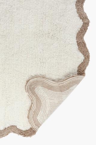 2 Tone Scallop Bath Runner, 50x150cm