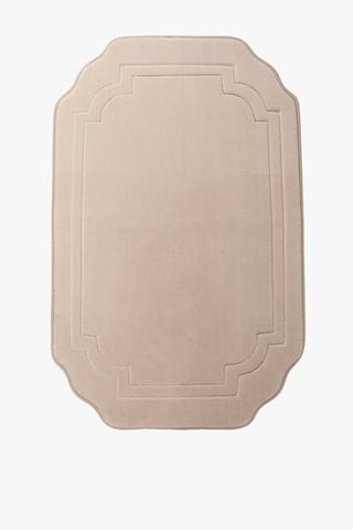 Shaped Plain Foam Bath Mat, 50x80cm