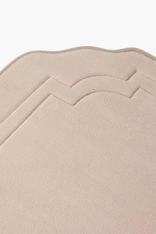 Shaped Plain Foam Bath Mat, 50x80cm