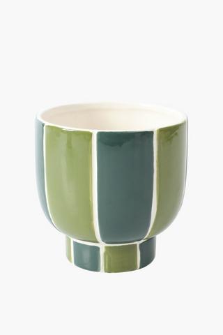 Stripe Footed Planter, 10cm