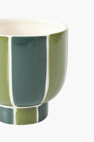 Stripe Footed Planter, 10cm