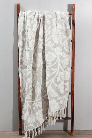 Chenille Jacquard Floral Throw, 140x180cm