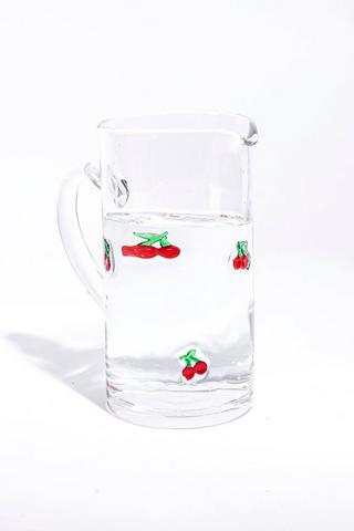 Fruity Embossed Glass Jug