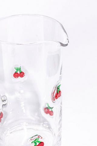 Fruity Embossed Glass Jug