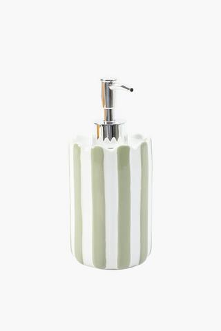 Ceramic Stripe Soap Dispenser