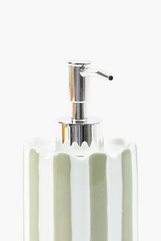 Ceramic Stripe Soap Dispenser