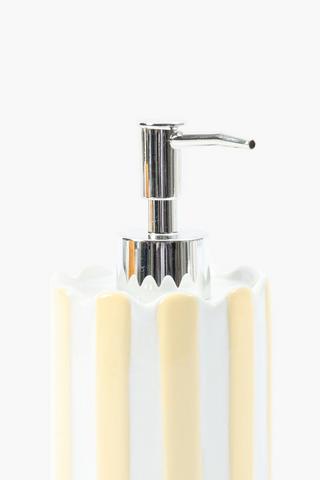 Ceramic Stripe Soap Dispenser