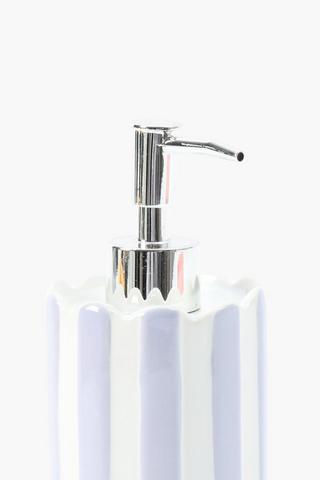 Ceramic Stripe Soap Dispenser