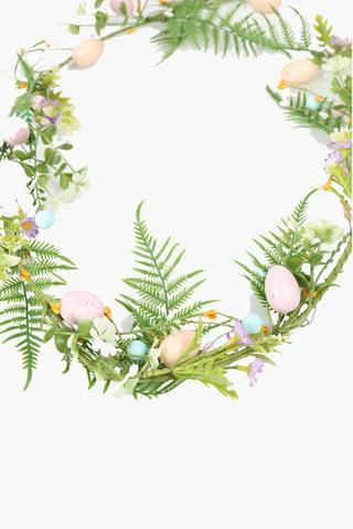 Flowers And Speckled Eggs Garland, 120cm