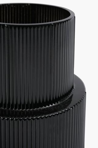 Ribbed Bulb Vase, 15x18.5cm