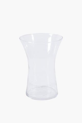 Flared Glass Vase, 20cm