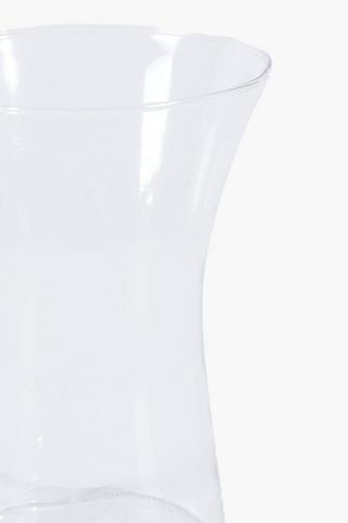 Flared Glass Vase, 20cm
