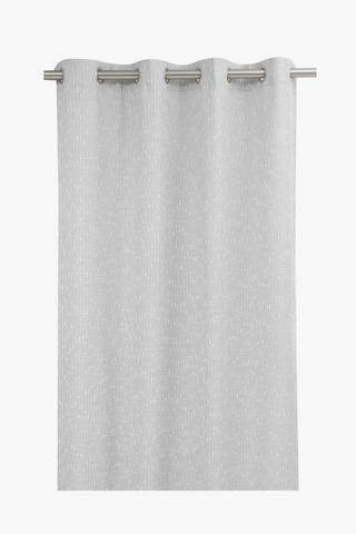 Eyelet Lined Raindrops Textured Plain Curtain, 225x225cm