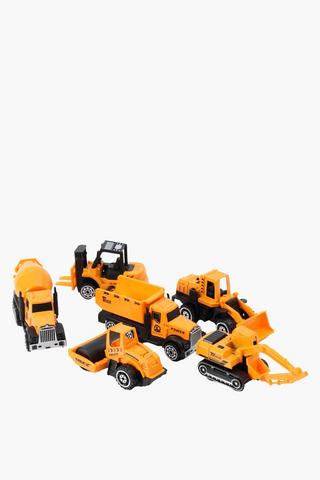 6 Piece Construction Truck Set