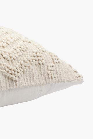 Extra Premium Textured Bobble Feather Filled Scatter Cushion, 60x60cm