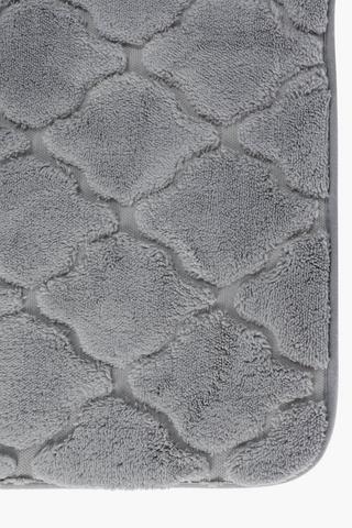 2 Piece Damask Foam Bath Mat Set