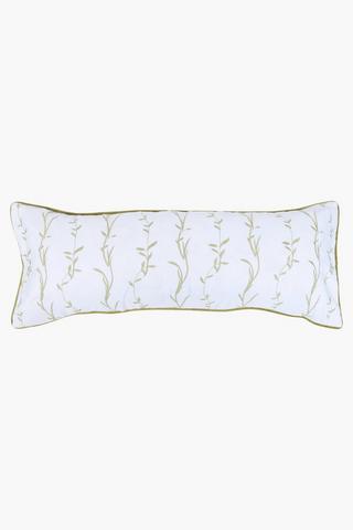 Embroidered Leaf Scatter Cushion, 30x80cm